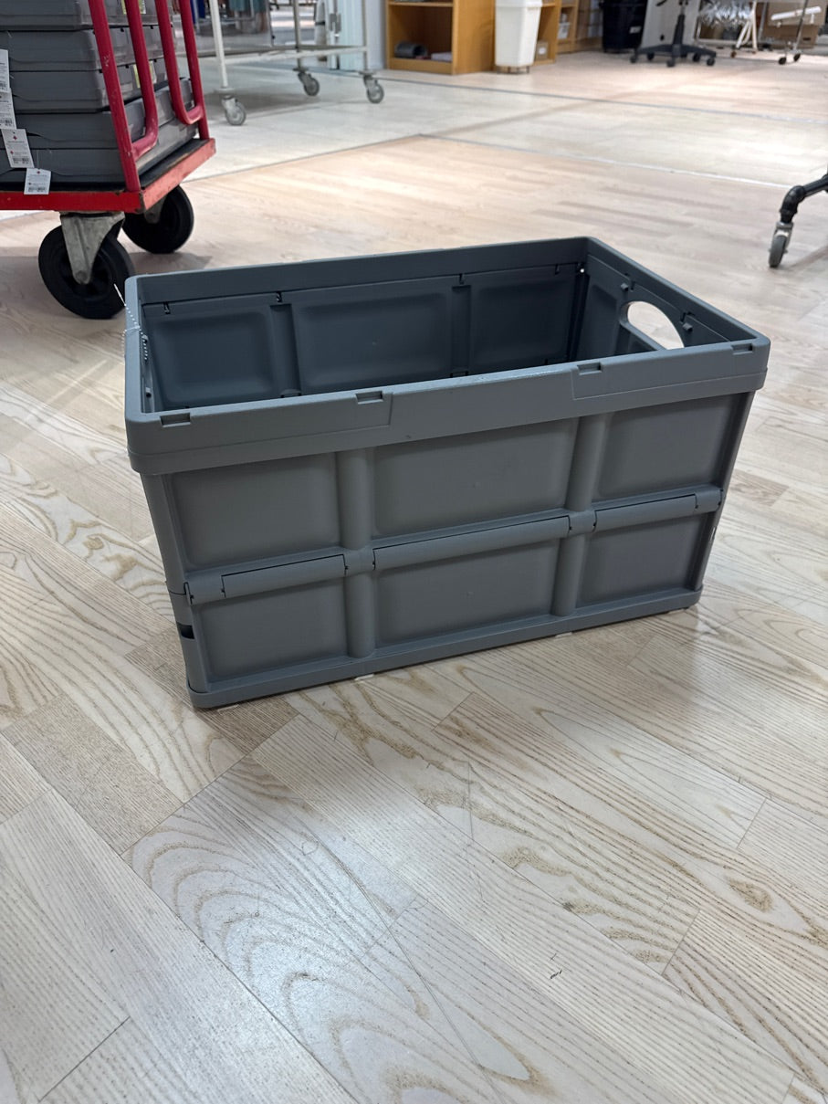 Plastik klapkasse grå